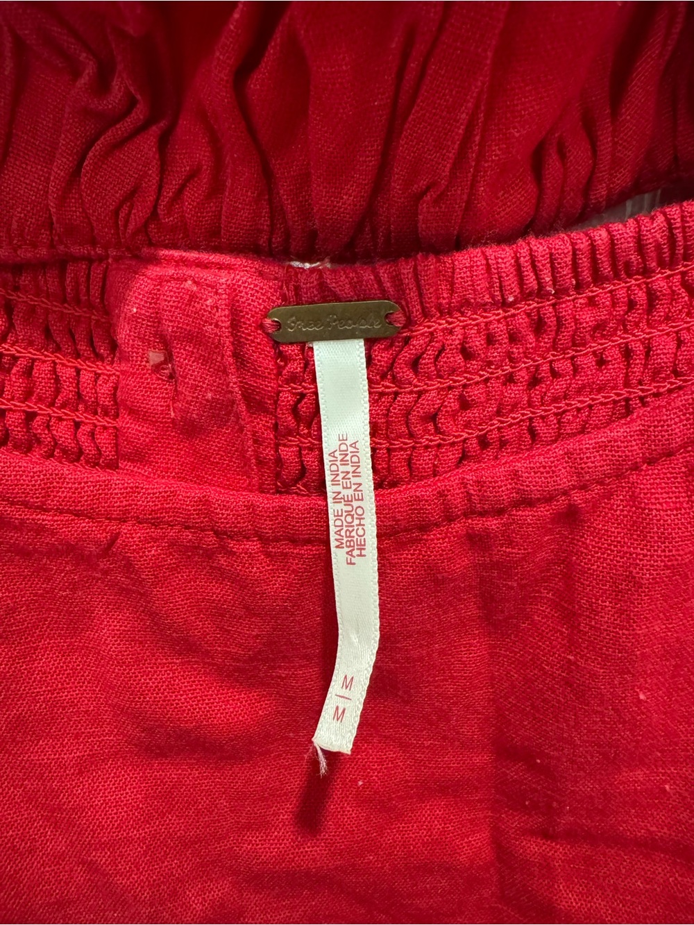 Free People Red Ruffle-Strap Mini Dress - Picture 4 of 4